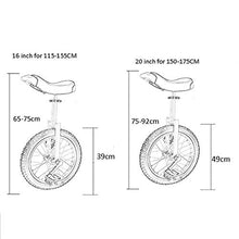 Load image into Gallery viewer, 24 Inch Unicycle, Height-Adjustable, Anti-Skid Tires, Balance Cycling Bike, Best Birthday, 3 Colors(C,24 inch)