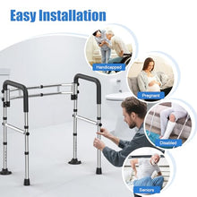 Load image into Gallery viewer, UGarden Upgraded Toilet Safety Rails 380LBS, Stainless Steel Toilet Rail Frame, Adjustable Stand Alone Toilet Support with Non-Slip Grips & Suction Cups,Tool-Free Assembly, Fits for Elderly/Disabled