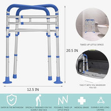 Load image into Gallery viewer, Lianjindun Toilet Safety Rails, Adjustable Toilet Frame for Elderly, Seniors, Handicap & Disabled, Foldable Handicap Toilet Handles Fit Any Toilets(Dark Blue)