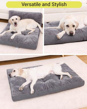 Load image into Gallery viewer, NUPIDA Dog Bed for Crate for Extra Large Dogs, Machine Washable XXL Crate Bed Pet Kennel Pad with Non-Slip Bottom, Pet Sleeping Mat, 47x29 Inch, Dark Gray