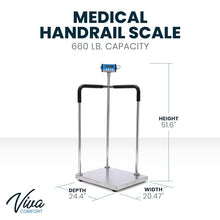 Load image into Gallery viewer, VivaComfort Medical Grade Digital Scale with Handles for Elderly, Bariatric Physician Scales, 660 lb / 300 kg Weight Capacity