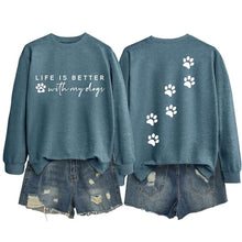 Load image into Gallery viewer, Sorry I'm Late I Saw A Dog Sweatshirt Women Funny Dog Lover Shirt Casual Crew Neck Long Sleeve Pullovers Lightweight