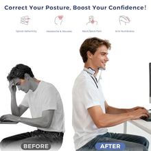 Load image into Gallery viewer, Owlprince Posture Corrector for Neck & Cervical Spine Alignment - Memory Foam Support for Pain Relief, Tech Neck, 360° Adjustable Neck Collar, (White, Large)
