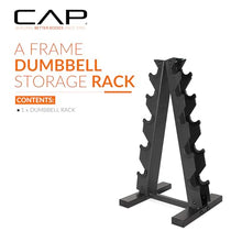 Load image into Gallery viewer, CAP A-Frame Dumbbell Hand Weight Vertical Storage Rack - Carbon