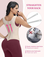 Load image into Gallery viewer, SHAPSHE Waist Trainer for Women, Tummy Control Sports Girdle, Tan-short Torso - XL