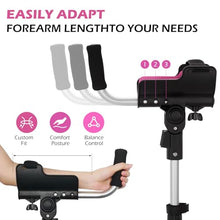 Load image into Gallery viewer, Dyna-Living Ergonomic Forearm Crutches for Adults - Lightweight Aluminum Crutches with Adjustable Elbow Elastic Band
