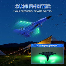 Load image into Gallery viewer, Beffkkip RC Plane 2CH Remote Control Plane SU35 RC Jet 2.4GHz RC Airplane (Blue)