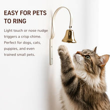 Load image into Gallery viewer, GoldTiger Fixed Metal Dog Doorbell for Potty Training - Heavy Duty Steel Wall Mounted Dog Bell for Door to Ring to Go Outside - Professional Puppy Housebreaking Communication Tool, No Snag (White)
