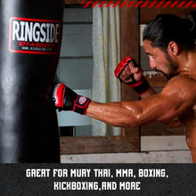 Load image into Gallery viewer, Ringside 100-Pound Muay Thai Heavy Bag, Sturdy Powerhide Punching Bag for Boxing, MMA, Muay Thai, and Kickboxing Training and Workout, Includes Chain and Swivel, Black, 72" H x 13" Dia.