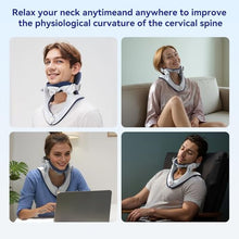 Load image into Gallery viewer, Cervical Traction Device, Adjustable Neck Stretcher for Pain Relief, Lightweight Neck Support Brace for Cervical Spine Decompression, Ergonomic Design for Home, Office & Travel Use