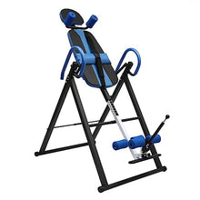 Load image into Gallery viewer, Marsyyds Inversion Table, 330.7lbs Capacity Heavy Duty Inversion Table Heavy Duty Strength Training Inversion Equipment w/Headrest & Adjustable Protective Belt for Back Pain Muscle Tension (Blue)