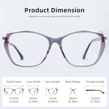 Load image into Gallery viewer, DOERAYM Blue Light Glasses for Woman with Square Decoration,Reading Glasses for office & computer games