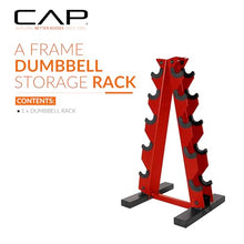 Load image into Gallery viewer, CAP A-Frame Dumbbell Hand Weight Vertical Storage Rack - Red