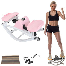 Load image into Gallery viewer, Rock Stepper Cardio Machine for Home Workouts | Low-Impact Fat Burner & Glute Toner with Digital Monitor | 15-Min Quick Silent Stepper, Includes Anti-Slip Mat & Side-to-Side Motion (Pink)