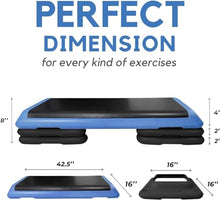 Load image into Gallery viewer, Yes4All Adjustable Workout Aerobic Exercise Step Platform - Blue Black