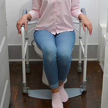 Load image into Gallery viewer, RMS Toilet Safety Frame & Rail - Folding & Portable Bathroom Toilet Safety Rails - Handrail Toilet Bars with Adjustable Height (White)