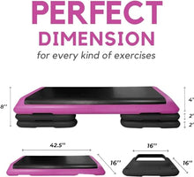Load image into Gallery viewer, Yes4All Adjustable Workout Aerobic Exercise Step Platform - Pink Black