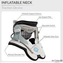 Load image into Gallery viewer, Neck Traction Device by Air Collar - Neck Stretcher - Cervical Traction Device - Neck & Shoulder Pain Relief - Stretcher Collar for Improved Spine Alignment (2nd Gen Electric Pump) - See Size Chart*