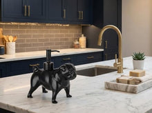 Load image into Gallery viewer, NEWHENGS Pug Dog Shaped Ceramic Pump Soap Dispenser,Dog Lover Gifts,Black