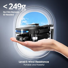 Load image into Gallery viewer, GPS Drone with EIS 2K Camera for Adults, 7.22 inch Screen on Remote Controller, 64 Mins Flight, Long Range Transmission, 3 Speed Adjustable, Follow Me, AI Track, AI Night Shot, Auto Return, Lightweight and Foldable RC Drones for Beginner Toy Gifts, Under