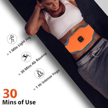 Load image into Gallery viewer, FDA Cleared EMS Belt - Ab Stimulator Belt with 10 Programs for Fat Burning & Muscle Toning - Rechargeable EMS Unit for Men & Women to Sculpt Abs