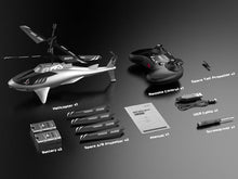 Load image into Gallery viewer, RC Shark Helicopter with Altitude Hold, One Key Takeoff/Landing, LED Lights, 2 Batteries