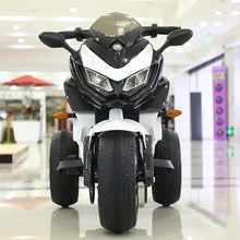 Load image into Gallery viewer, Kids Motorcycle Ride-On Motorbike 3-Wheels Battery Powered Rechargeable 12V Ride-On Toy with PU Seat Training Wheels (White)