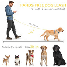 Load image into Gallery viewer, Léwind 8.2ft Hands Free Dog Leash,Versatile Waist & Crossbody Lead for Medium Dogs,Waterproof & Adjustable for Running Jogging Walking, 360° Swivel Metal Buckle (Yellow)