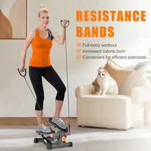 Load image into Gallery viewer, Mini Stair Stepper for Exercise at Home Stair Stepper with Resistance Bands Exercise Equipment for Home Stair Climber Stepper Machine for Home Gym Cardio Equipment for Full Body Workout