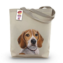 Load image into Gallery viewer, HIPPIE HOUND STUDIOS Beagle Tote Bag - Made in USA, Direct from the Artist -Handmade Totes - Dog Canvas Totes - Dog Reusable Shopping Bag - Beagle Gifts for Mom - Shoulder Bag - Grocery Bag