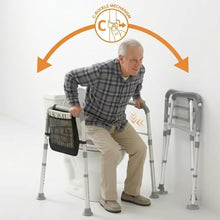 Load image into Gallery viewer, TABEKE Toilet Safety Rails for Seniors, Adjustable Height & Width Toilet Safety Frames with Handles, Foldable Toilet Rails for Disabled Elderly Fit Most Toilets (w. Suction Cups)