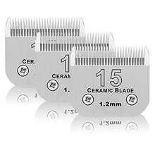 Load image into Gallery viewer, 15# Dog Grooming Ceramic Blades,Compatible with Andis,Oster A5,Wahl KM10