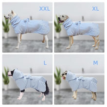 Load image into Gallery viewer, Super Absorbent Dog Bathrobe Pineapple Soft Fast Drying Dogs Towel Robe Adjustable Drying Coat for After Bath with Hood (Pineapple Blue, X-Large)