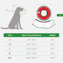 Load image into Gallery viewer, Sponge Dog Cone Collar, Dog Donut Collar After Surgery with Clear Shield, Adjustable Soft Cone for Dogs to Stop Licking-Comfy Cone for Large Medium Small Dogs (Watermelon,L)