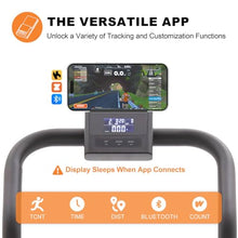 Load image into Gallery viewer, Magnetic Stair Stepper for Home, 16-Level Adjustable Resistance up to 77LBS, 350LBS Capacity, with Cup Holder & Bluetooth APP, Folding Compact Cardio Climber(Black)