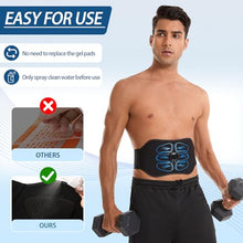 Load image into Gallery viewer, IGAVCPM ABS Stimulator Muscle Toner - FDA Cleared - Abdominal Training Belt Portable Sport Exercise Workout Equipment Home Office (Black Blue)