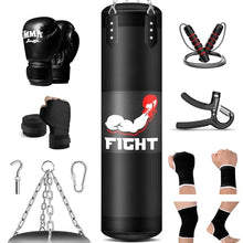 Load image into Gallery viewer, Punching Bag for Adults Teens, 4FT Oxford Heavy Boxing Bag Set with 12 OZ Boxing Gloves, Suitable for MMA Karate Kickboxing Boxing Muay Thai Training at Home or Gym - Unfilled