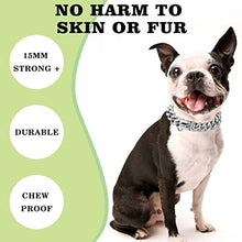 Load image into Gallery viewer, Stainless Steel Silver Gold Dog Collars with Safety Buckle Lock,18K Cuban Link Chain Training Collar,15MM Strong Dog Necklace Heavy Duty Chew Proof for Small Medium Large Dog