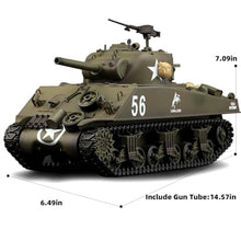 Load image into Gallery viewer, Heng Long Modified Ver. rc Tanks 1/16 U.S. M4A3 Sherman Tank Model 3898(Metal Chassis &7.0 &Short Gun)