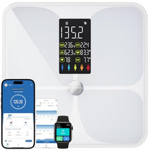 Load image into Gallery viewer, Lepulse Smart Body Fat Scale with Heart Rate, 4.68" Large Display BMI Scale, 20 Body Composition Metrics: Muscle Mass, Body Fat Percentage, Bluetooth Digital Bathroom Scale with App for Home Fitness