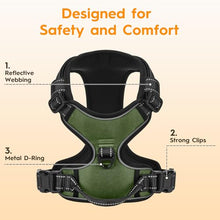 Load image into Gallery viewer, No Pull Dog Harness, No-Choke Soft Padded Reflective Dog Vest Harness with Front Clip & Top Handle, 2 Quick-Release Buckles, Adjustable for Small Medium Large Dogs