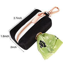 Load image into Gallery viewer, ARING PET Dog Waste Bag Dispenser, Soft Black Doggy Poop Bags Holders Attach to Any Leashes, Velvet Portable Washable Pet Waste Pouch Dispenser with Metal Zipper