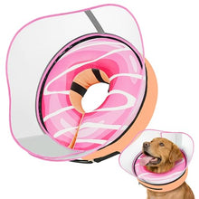 Load image into Gallery viewer, Supet Raised Inflatable Dog Cone After Surgery - Adjustable Recovery Donut Collar with Removable Shield to Stop Licking Wounds & Protect Stitches - Soft Dog Cone Alternative for Large Dogs (Pink,L)