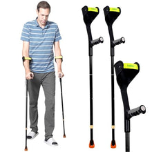 Load image into Gallery viewer, Antdvao Forearm Crutches Pair, Folding Forearm Crutches Adults Lightweight Adjustable, with Rubber Handles