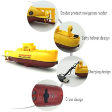 Load image into Gallery viewer, Mini RC Boat Toy Remote Control Tourist Submarine - Yellow