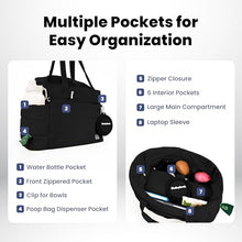 Load image into Gallery viewer, Rubyloo Puffer Dog Travel Bag for Dog Moms, Diaper Bag with Travel Bowls