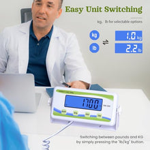 Load image into Gallery viewer, Extra Wide Medical Physician Scale - 440 lb/200 kg Capacity, High Accuracy Digital Display, Heavy Duty Portable Body Weight Scale for Home, Office, Hospital, Gym & Bariatric Use