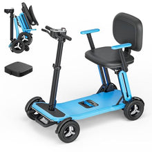 Load image into Gallery viewer, Paiseec L5 Mobility Scooter 32 lbs Ultra Lightweight, One-Step Folding Mobility Scooter, Electric Scooter with PAI Safety System, Airline Approved Mobility Scooter for Seniors (Blue, 30 Miles)