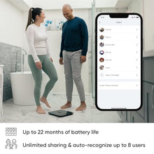 Load image into Gallery viewer, Wyze Smart Scale X - Digital Bathroom Scale for Body Weight, BMI, Body Fat, Muscle Mass, Heart Rate Monitor | ITO Glass & LED Backlight | Batteries Included, 400 lbs (White)