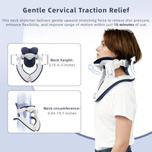Load image into Gallery viewer, Cervical Traction Device, Lightweight & Adjustable Neck Stretcher for Neck Support, Cervical Neck Traction Device for Home Use, Neck Pain & Tension Relief, FSA-HSA Eligible (White)